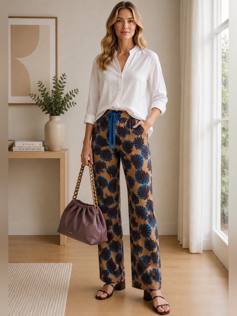 DVF NWT Veronica Flowy Pant
